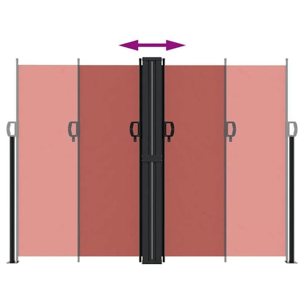Maison Exclusive - Fällbart sidotak terrakotta 180x1200 cm