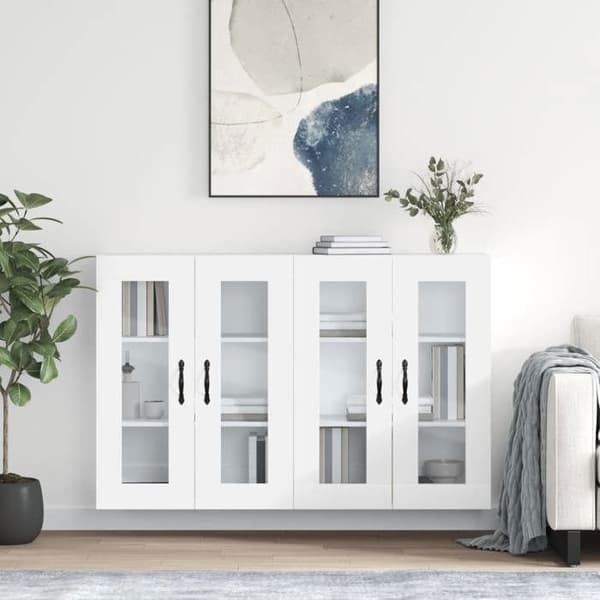 Maison Exclusive - Väggskåp 2 st vit ingenjörsträ