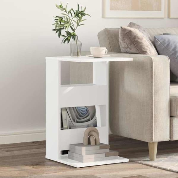 Sidobord - MAISON EXCLUSIVE - 40 x 35 x 60,5 cm - Vit - Ingenjörsträ - Rektangulär Vit