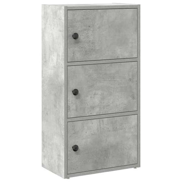 Maison Exclusive - Bibliotek grå beton 40x24x77 cm ingeniørtræ