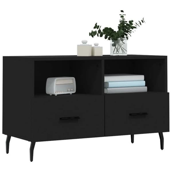 Maison Exclusive - TV Møbel Sort 80x36x50 cm Ingeniørtræ