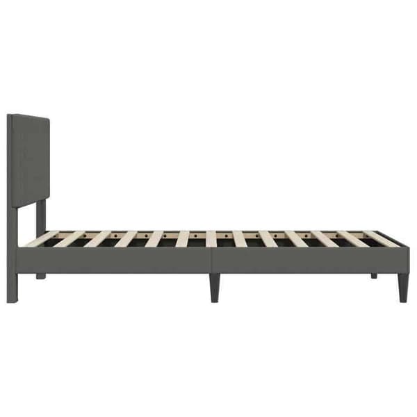 Maison Exclusive - Sängram Mörkgrå 80 x 200 cm Tyg i ribbad sammet