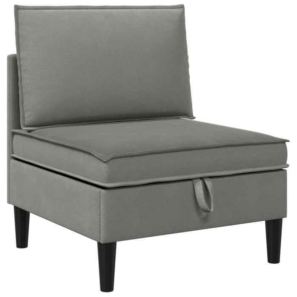Maison Exclusive - Central sofa med opbevaring Mørkegrå Velour