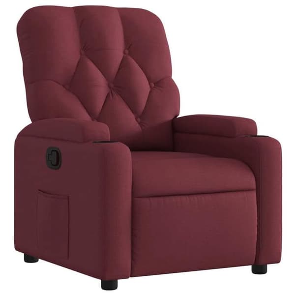 Maison Exclusive - Recliner Röd vinröd Tyg