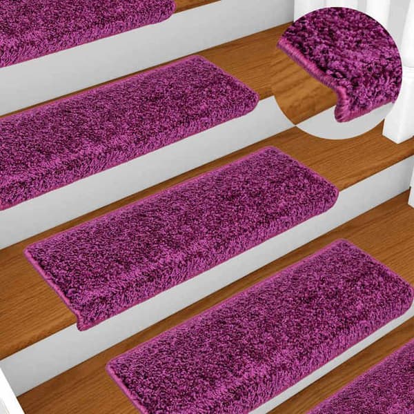 Maison Exclusive - Trappmatta 30 delar 65 x 21 x 4 cm Lila Rektangulär kant