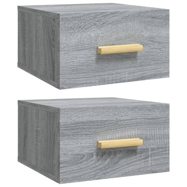 Maison Exclusive - Väggmonterade sängbord 2 st sonoma grå 35x35x20 cm sonoma grå