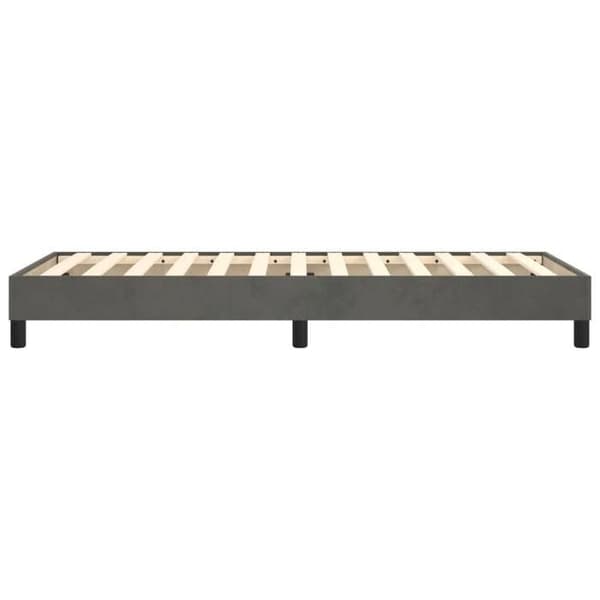 Maison Exclusive - Tummanharmaa sänkyrunko, jossa on lakanat 90x190 cm samettia mörkgrå