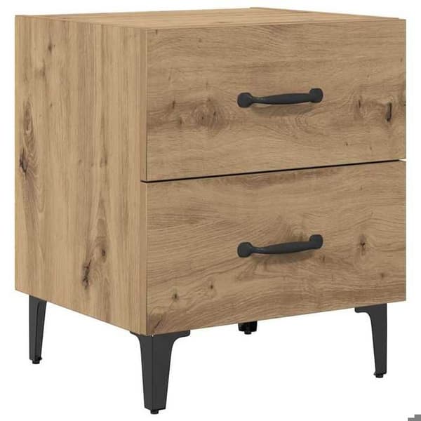 Maison Exclusive - Håndlavet egetræssengskab 40 x 35 x 47,5 cm