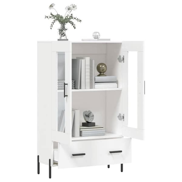 Maison Exclusive - Buffé hög vit 69,5x31x115 cm ingenjörsträ