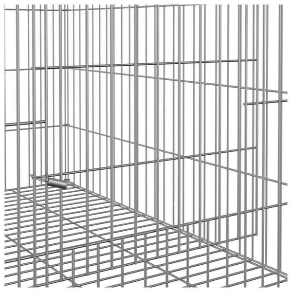 Maison Exclusive - Kaninbur 78x54x54 cm Galvaniserat järn Silver