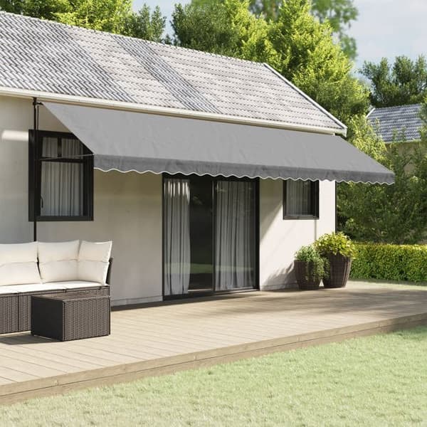 Maison Exclusive - Ersättningstyg för markis med grårandig design