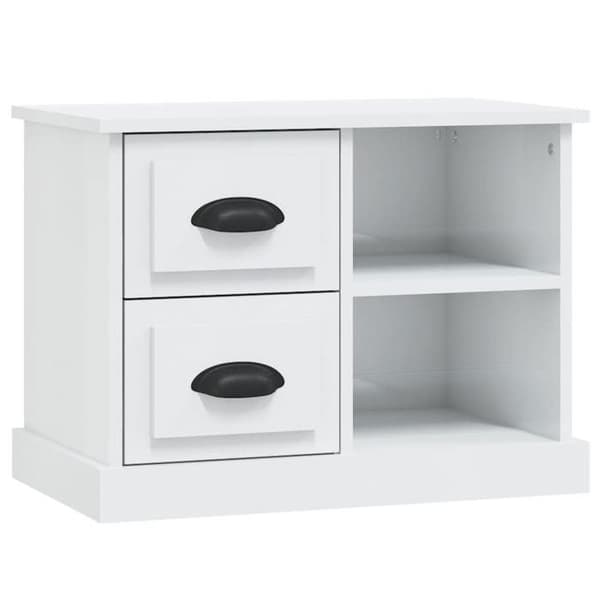 Maison Exclusive - Sängbord vit glansig 60x35,5x45 cm Strålande vit