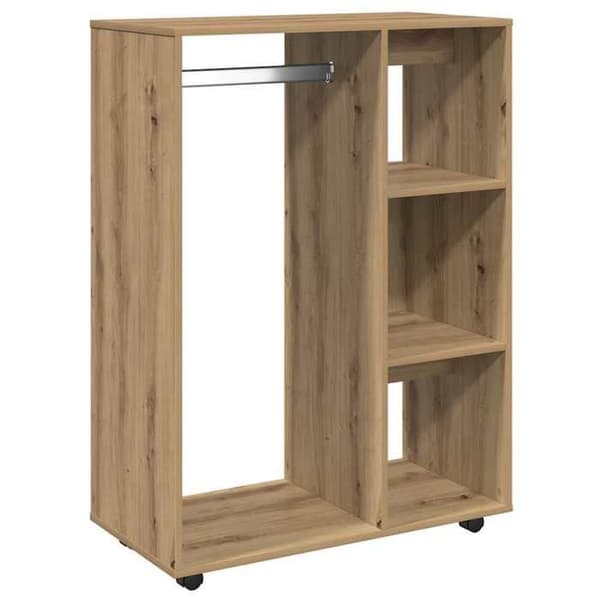 Maison Exclusive - Håndlavet egetræsgarderobe 80x40x110 cm ingeniørtræ Ek