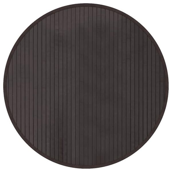 Maison Exclusive - Mörkbrun rund matta 60 cm bambu