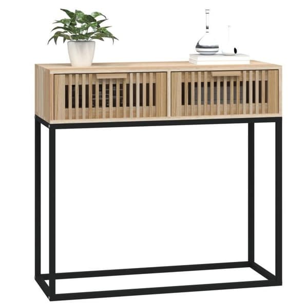 Maison Exclusive - Konsolbord 80x30x75 cm i ingeniørtræ og jern