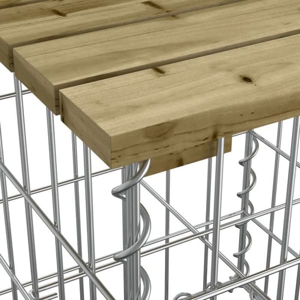 Maison Exclusive - Gabion Design Trädgårdsbord 100x102x72 cm Impregnerad furu