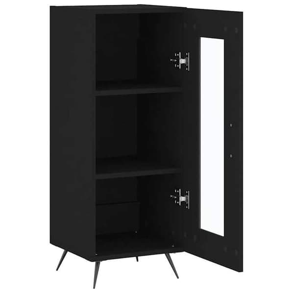 Maison Exclusive - Buffé Svart 34,5x34x90 cm Ingenjörsträ
