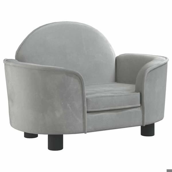 Maison Exclusive - Vaaleanharmaa koiran sänky 66x40x45 cm samettia ljusgrått