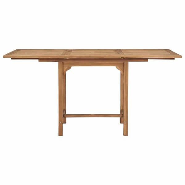 Maison Exclusive - Utsträckbart trädgårdsbord (110-160)x80x75 cm Solid teak Varm färgfinish