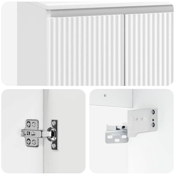 Maison Exclusive - Väggmonterad handfat Vanity Vit 53 x 35 x 63 cm Ingenjörsträ