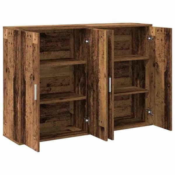 Maison Exclusive - Buffé 2 delar Antik trä 60 x 31 x 84 cm Ingenjörsträ