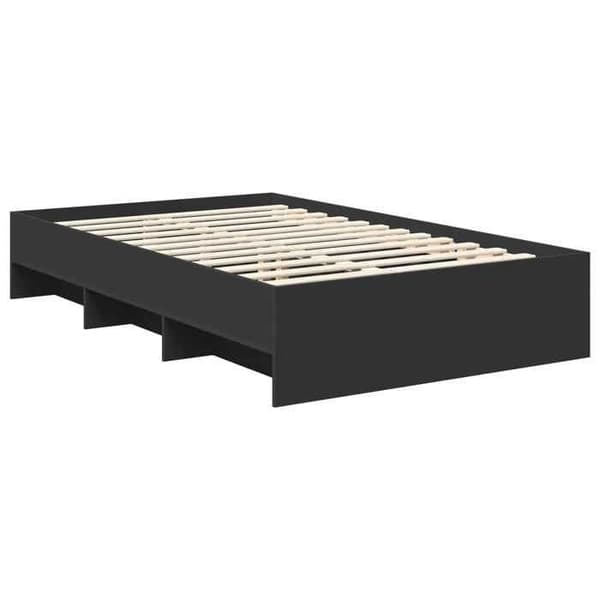 Sengestel - EKSKLUSIV HUS - 120 x 123 cm - Sort - Ingeniørtræ - Integreret hovedgærde Svart