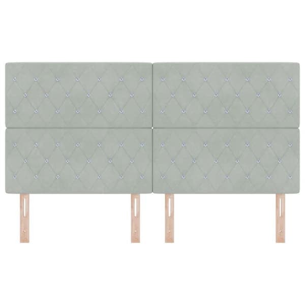 Maison Exclusive - Ljust grått sänggavel 180 cm Sammet
