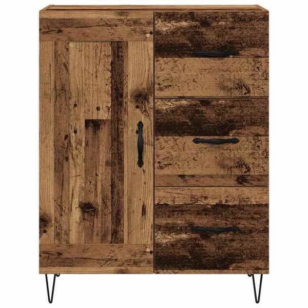Buffet - EKSKLUSIVT HUS - 69,5 x 34 x 90 cm - Ingeniørtræ - Hårnål ben - Svingdøre