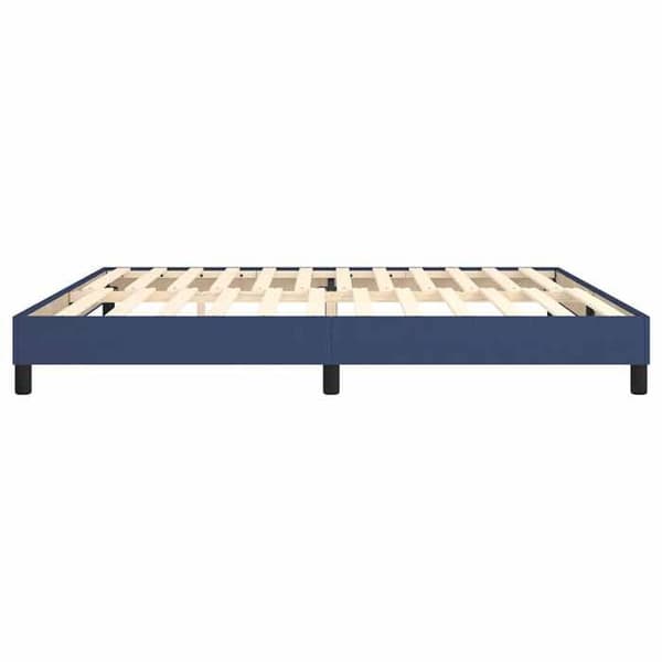 Maison Exclusive - Sängram med ribbor blå 200x200 cm tyg blå