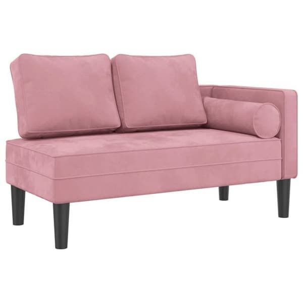 Maison Exclusive - Sengekøje med puder i lyserødt velour