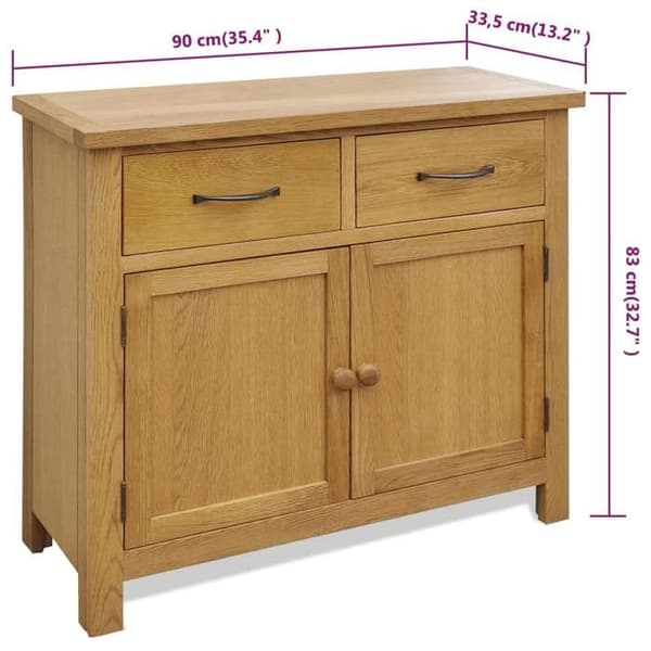 Maison Exclusive - Buffé 90 x 33,5 x 83 cm Massivt ekträ