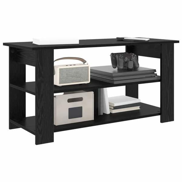Maison Exclusive - TV-stativ i sort egetræ 100 x 40 x 50 cm svart ek