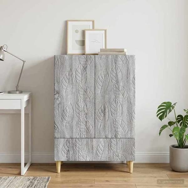 Maison Exclusive - Buffet Sonoma grå 66 x 34,5 x 95 cm Ingeniørtræ