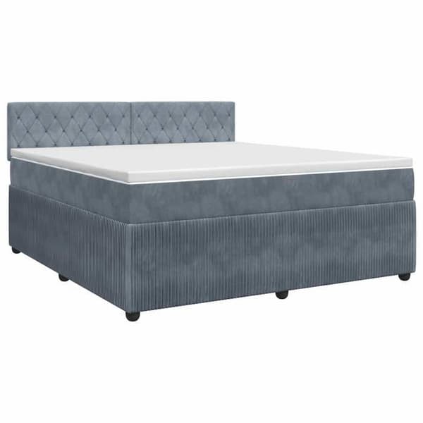 Maison Exclusive - Boxspring säng med madrass Mörkgrå 160 x 200 cm Sammet