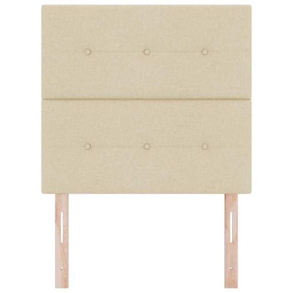Maison Exclusive - LED-hovedgærde med LED-bånd Creme 80 cm stof