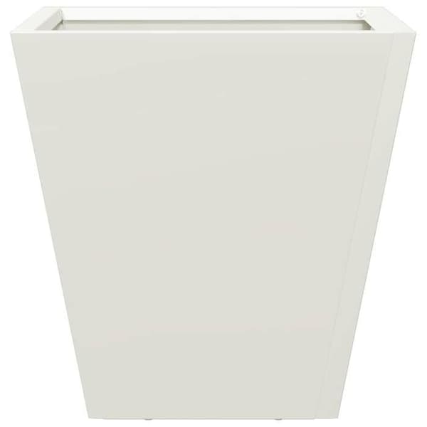 Maison Exclusive - Vit kruka 30x30x30 cm stål