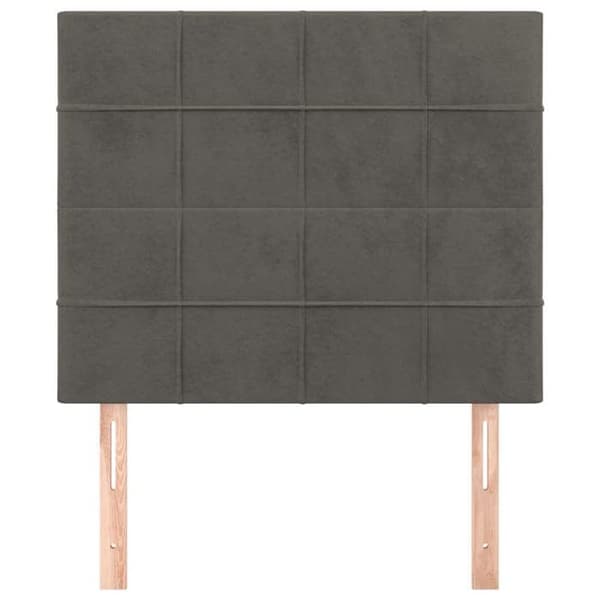 Maison Exclusive - Tummanharmaa pääty 90x5x118/128 cm Sametti Mörkgrå