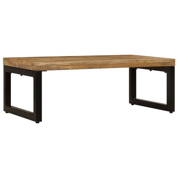 Maison Exclusive - Sofabord 100x50x35 cm Solid mangotræ og stål