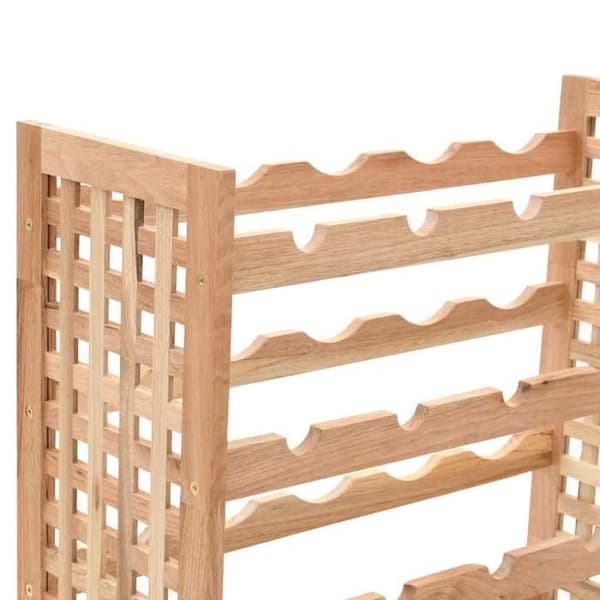 Maison Exclusive - Viinipulloteline 25 pullolle Pähkinäpuu 63x25x73cm Valnötsträ (valnötsfärg)