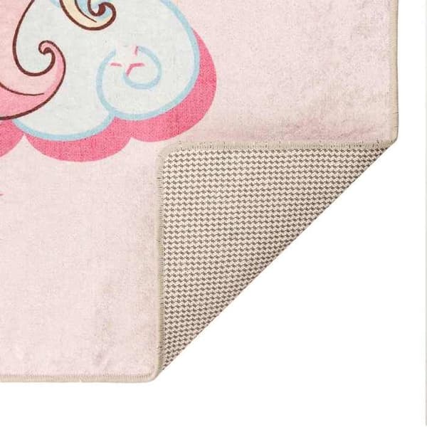 Maison Exclusive - Børnetæppe rosa 160x230 cm enhjørning vaskbart rosa