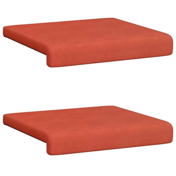 Maison Exclusive - Bænkpude 2 stk fløjl rød orange