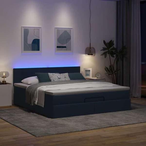Sängsoffa - Maison Exclusive - 180x200cm - Madrass ingår - Anpassningsbara LED blå vit
