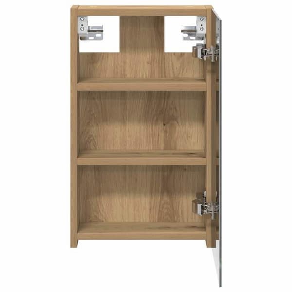 Maison Exclusive - Badeværelsesspejlskab i egetræ 30 x 10,5 x 50 cm