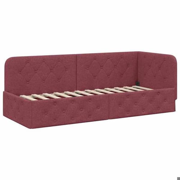 Maison Exclusive - Hörnsängram Bordeaux 80 x 200 cm tyg