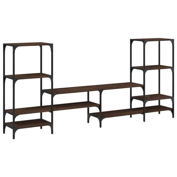 Maison Exclusive - TV-møbel i brunt egetræ 206,5x28,5x95 cm i ingeniørtræ