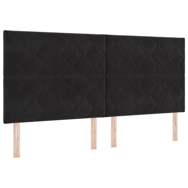 Maison Exclusive - Svart sänggavel 200 cm Sammet Svart