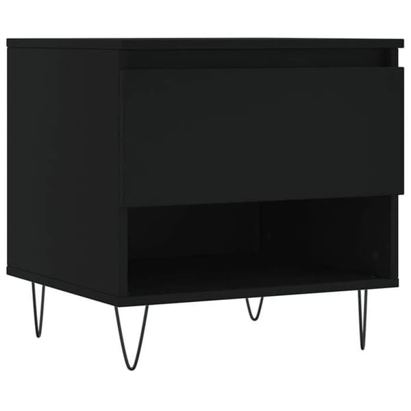 Maison Exclusive - 2 stk. sorte sofaborde 50x46x50 cm i ingeniørtræ