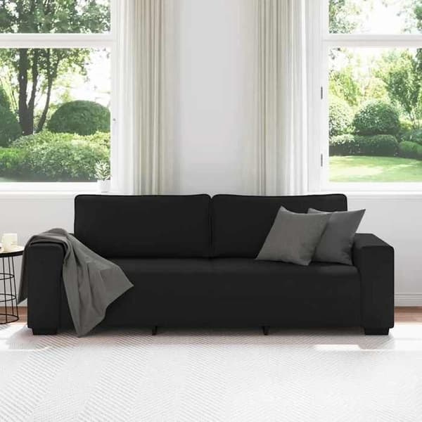 Maison Exclusive - Sort 3-personers sofa 220x77x82 cm stof