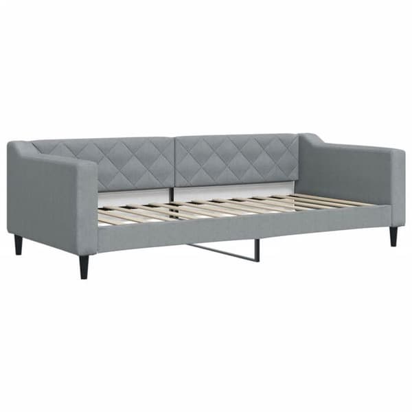 Maison Exclusive - Päivävuode, jossa on alavuode ilman patjaa, vaaleanharmaa 90x200 cm ljusgrått