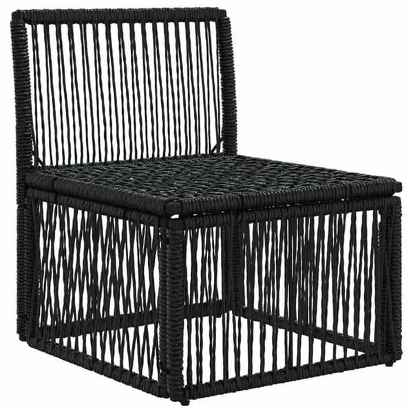 Maison Exclusive - Enhed Sofa uden armlæn Sort polyrotin